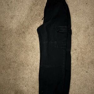 Men's Black Cargo Jeans